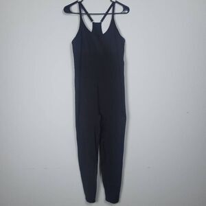 PINK Active line Sleek Black Strappy Jumpsuit